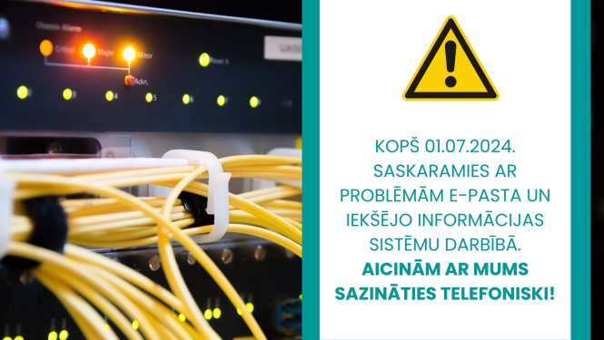 Paziņojums par problēmām ar e-pastiem