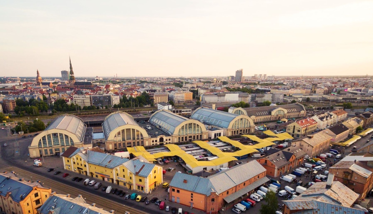 Rīgas Centrāltirgus no augšas