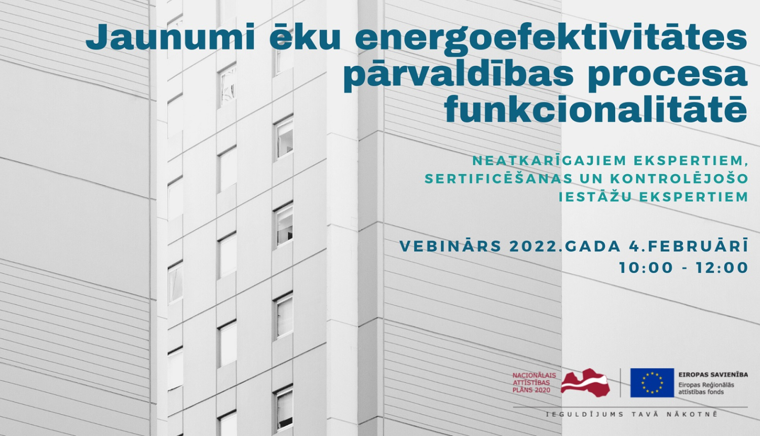 Plakāts ar vebināra nosaukumu