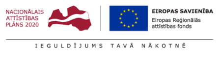 Eiropas Savienības struktūrfondu un Latvijas kartes lofo ansamblis