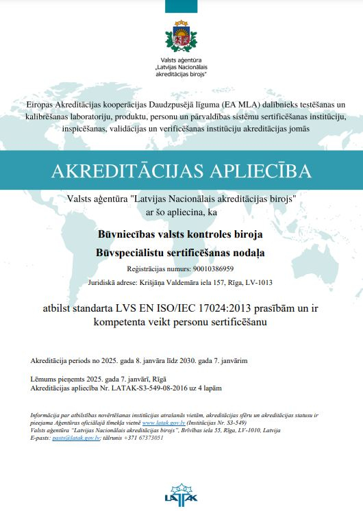 Akreditācijas apliecība