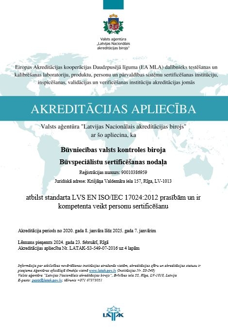 Akreditācijas apliecība
