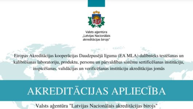 Akreditācijas apliecība