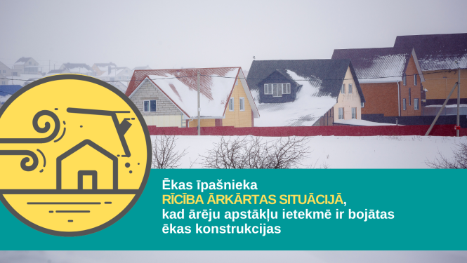 rīcība ārkārtas gadījumos, kad bojātas ēkas konstrukcijas
