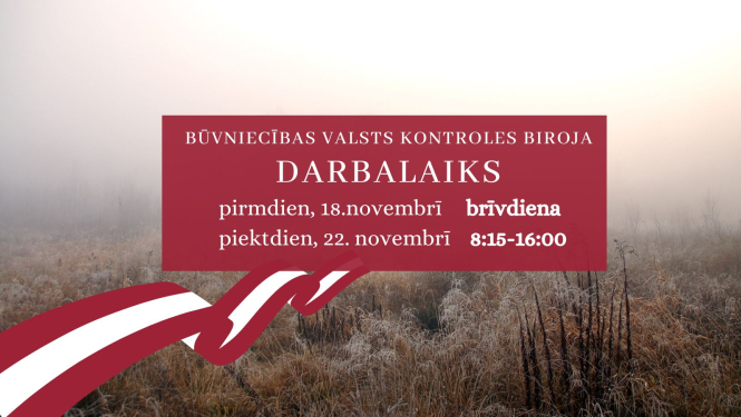 Latvijas ainava un paziņojums par darbalaika izmaiņām