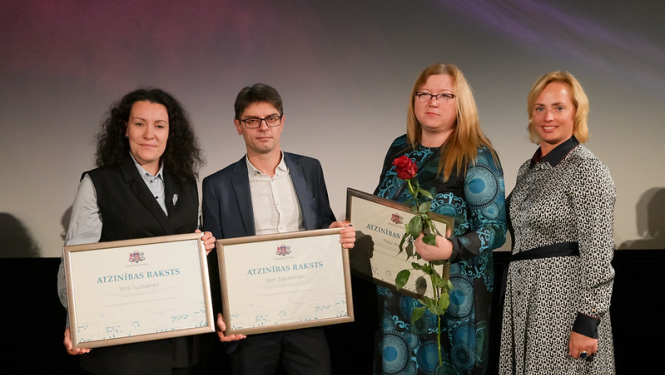 Apbalvojuma saņēmēji un BVKB direktores vietniece