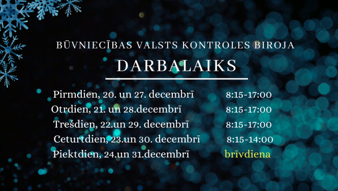 Attēls ar biroja darba laiku svētkos