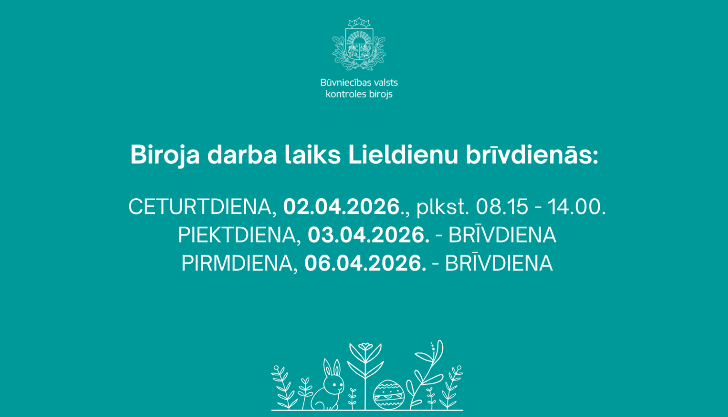 darba laiks Lieldienās