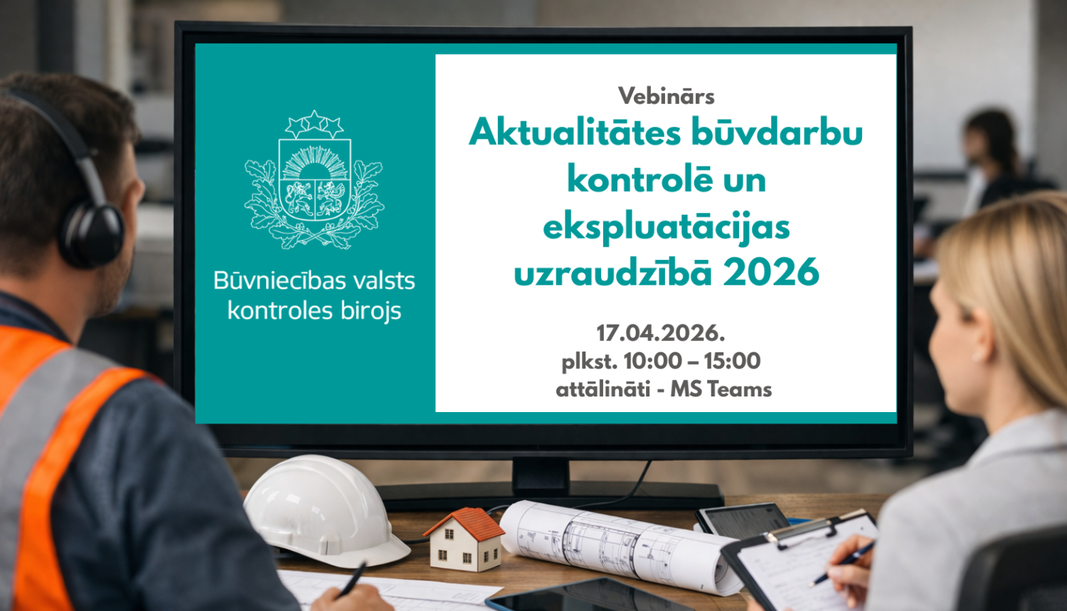 Vebināra nosakums uz datora akrāna