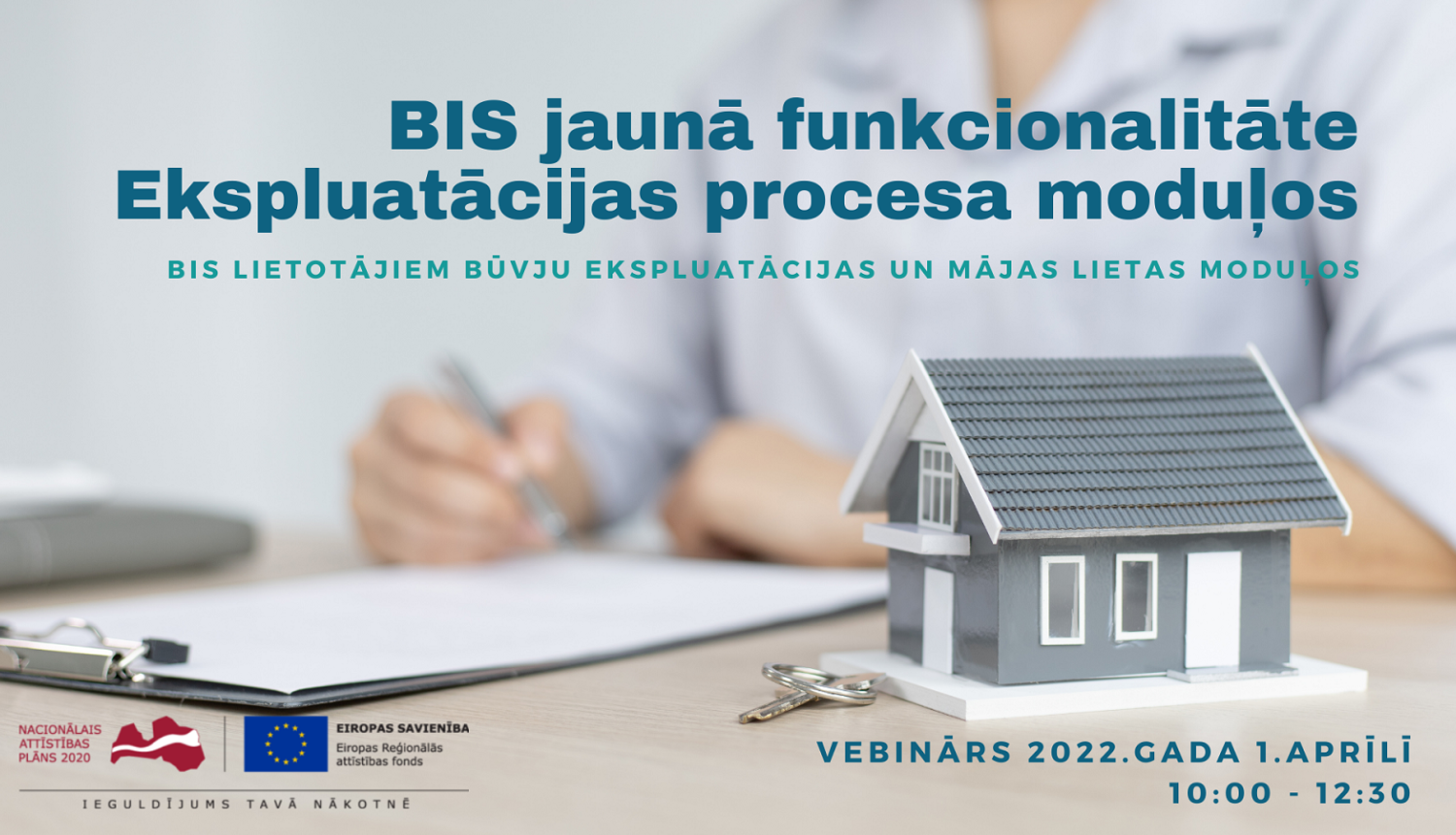 Informatīvs plakāts par vebināru