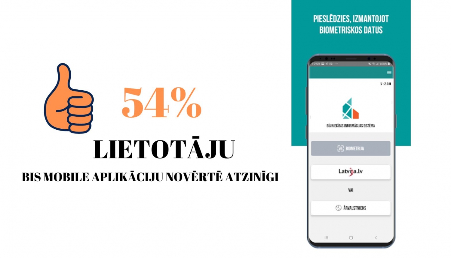 Attēls ar BIS Mobile aplikāciju