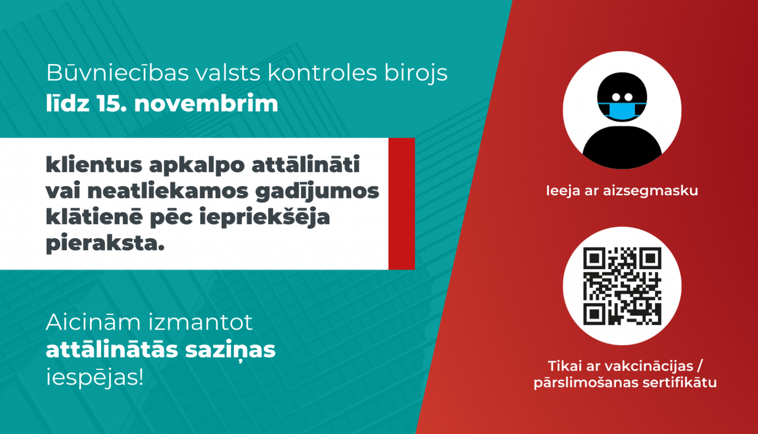 Vizuāls materiāls par klientu apkalpošanas izmaiņām BVKB