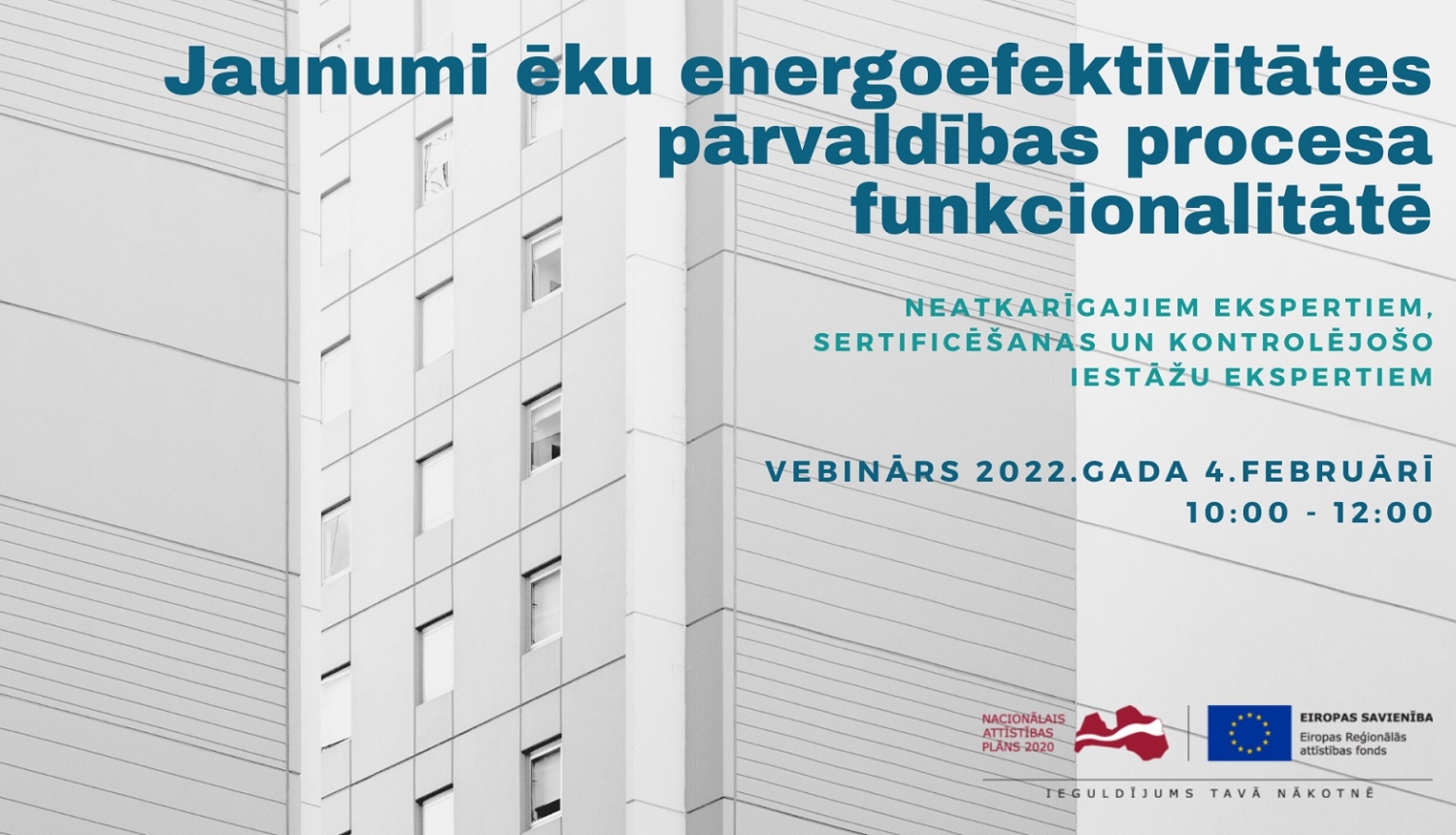 Plakāts ar vebināra nosaukumu